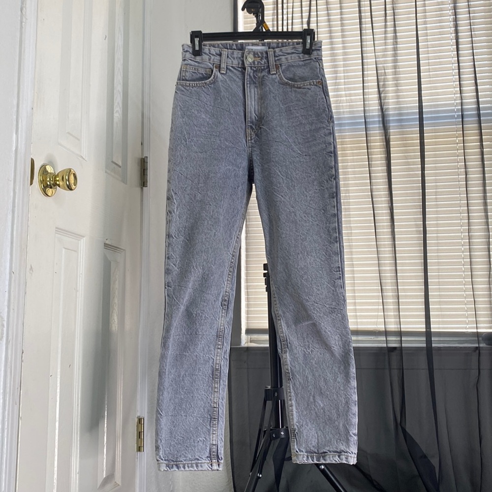 Zara Faded Straight Jeans runs small